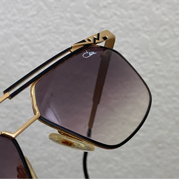 Rare Vintage CAZAL 966 302 Black & Gold Metal Frame UV Protection Sunglasses - Picture 9 of 16